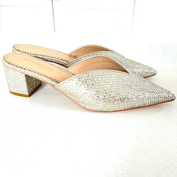 Allegra James Fiona Metallic Slide Mules - Picture 2 of 10